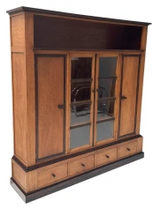 Art Deco Modernist Four-Door Bookcase, 1920s